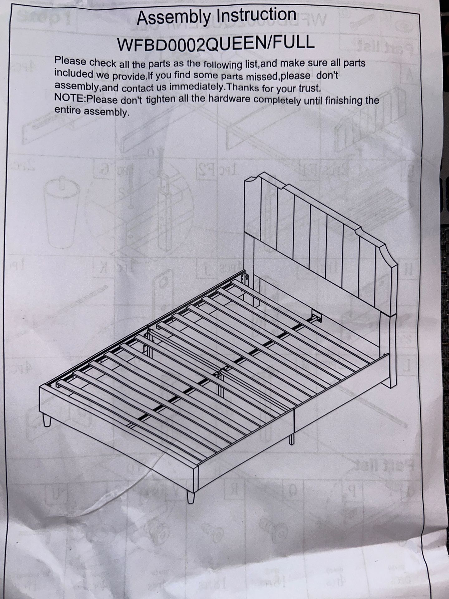 New Tufted Bed Frame , Full