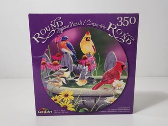 350-piece Round Jigsaw Puzzle titled Learning to Fly