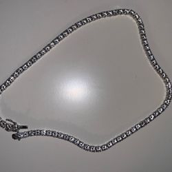 5MM 925S & VVS MOISSANITE TENNIS CHAIN WHITE GOLD 