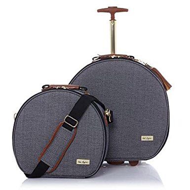 2-Piece Nesting Hat Box Style Suitcase by Rara Avis Iris Apfel for