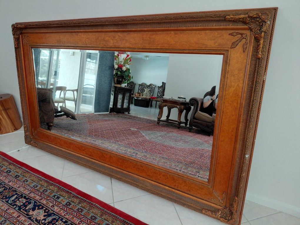Large Antique Gold Mirror 