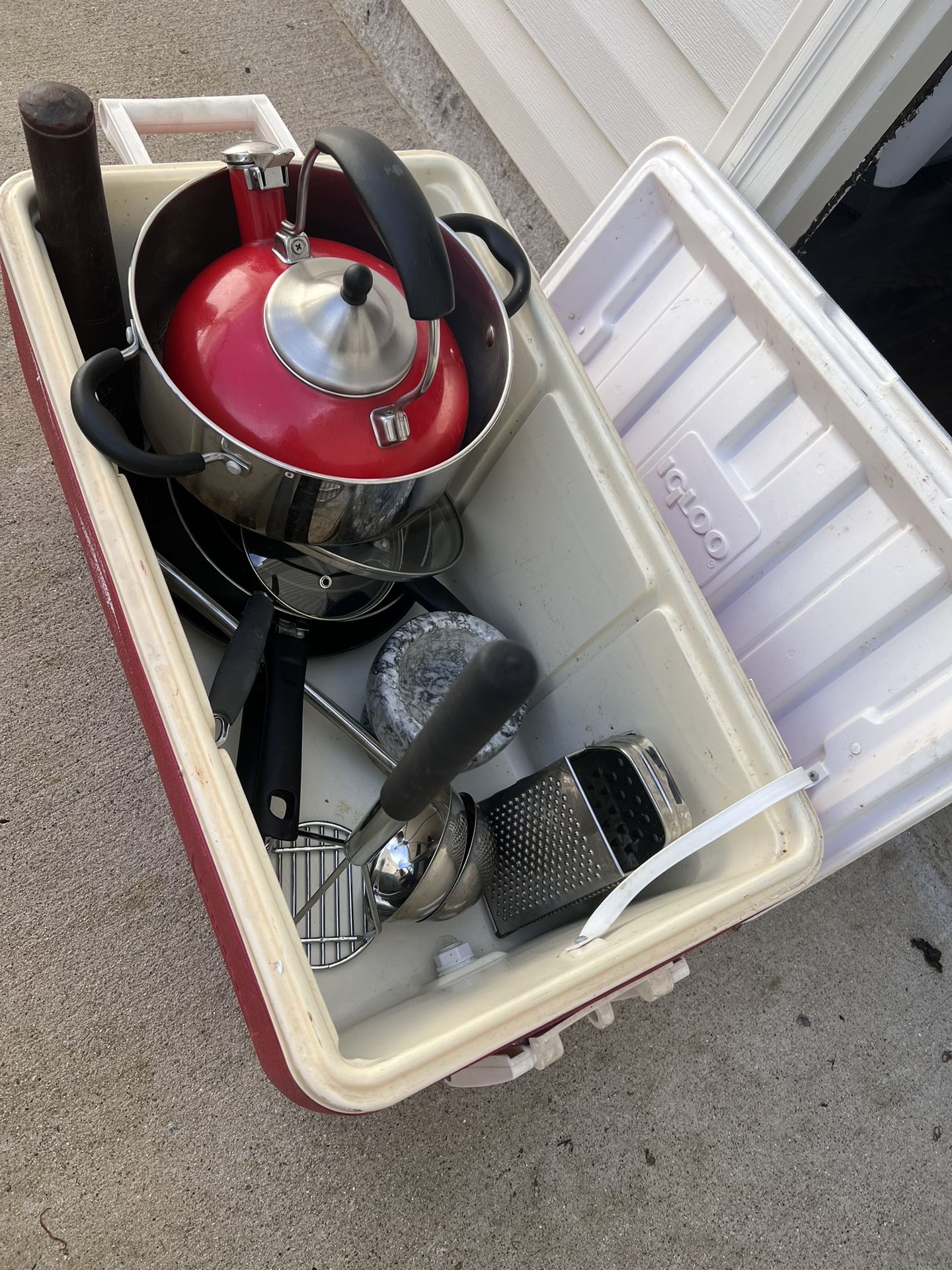 Cooler, Pots And Pans