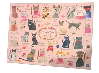 Cool Cats a-Z 1000 Piece Puzzle by Mudpuppy