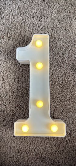Light up number one