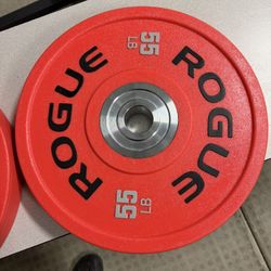 Rogue Fitness Urethane Bumper Plates Pair 55 Pounds