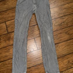 Levi's 511 slim-straight leg gray stretch corduroy jeans  W-32  L-32