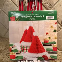 🎅🏻SANTA HATS- 9 Honeycomb Fold-Out 