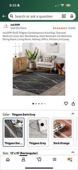 Large Black Rug 