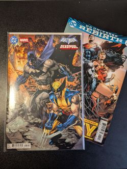 Batman Deadpool #1 Jim Lee Variant Cover and Trinity #1 Jason Fabok Variant Cover