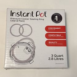 2-Pack Sealing Ring | 3-Qt Instant Pot Pressure Cooker Seal | BPA-Free | Clear