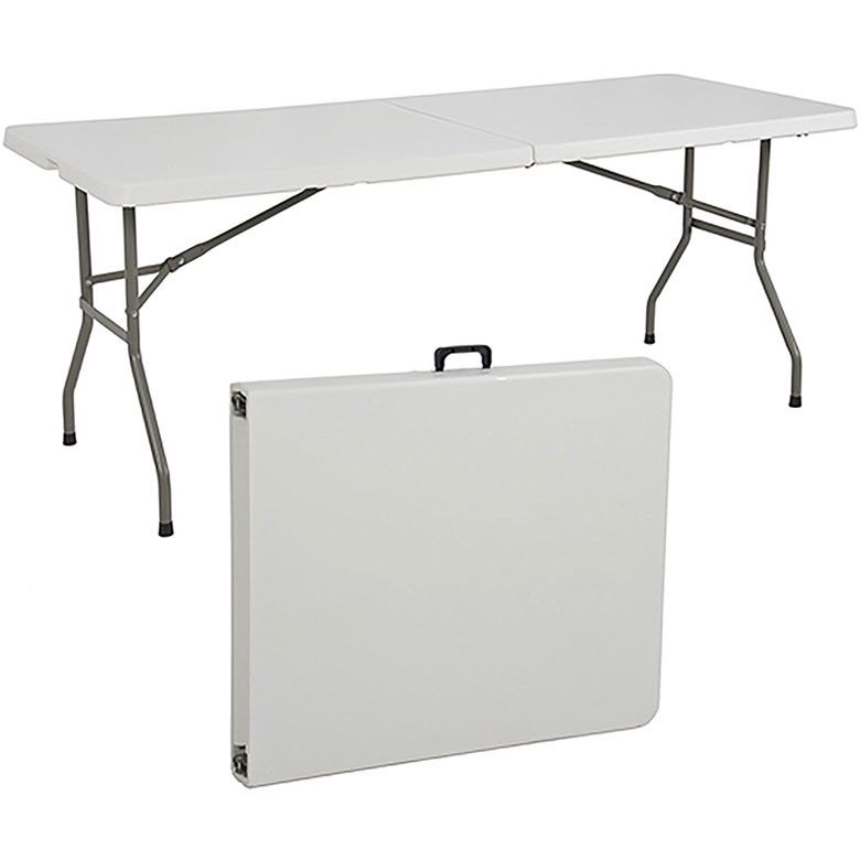 6 Foot Rectangular White Party Event Utility Tables