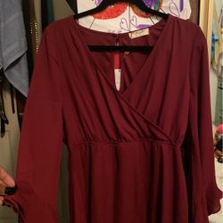 Flowy Burgundy Dress