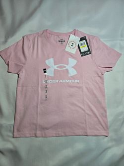 Under Armour Girls Big Logo Graphic T-Shirt Pink