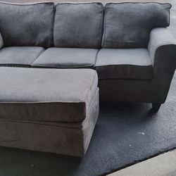 Plush Sofa/ Ottoman