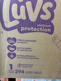 Luvs Platinum Protection Size 1 Diapers 294 Count