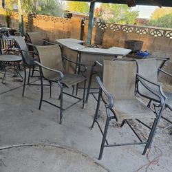 Garden Oasis Harrison 5 pc. Outdoor Bar Set With 5 Extra Chairs