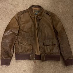 Polo Ralph Lauren Leather Flight Bomber Jacket