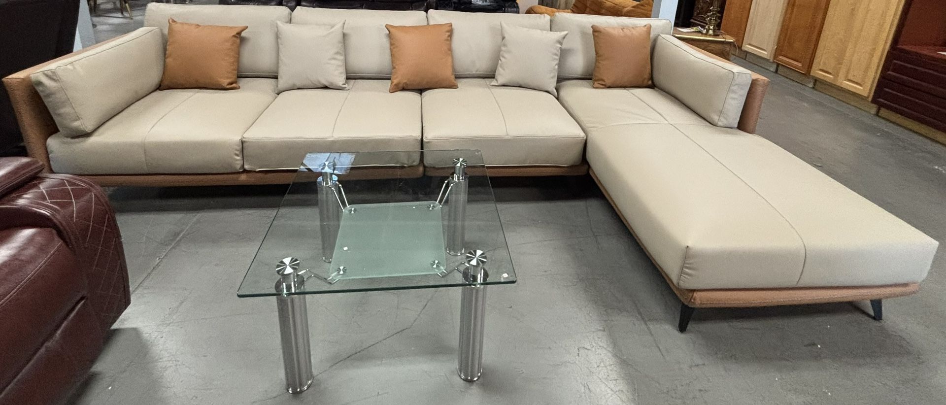 Elegant and Modern Sectional Sofa with Chaise 