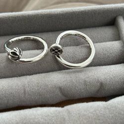 Chrome heart rings