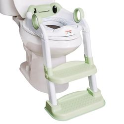 Frog potty seat with ladder