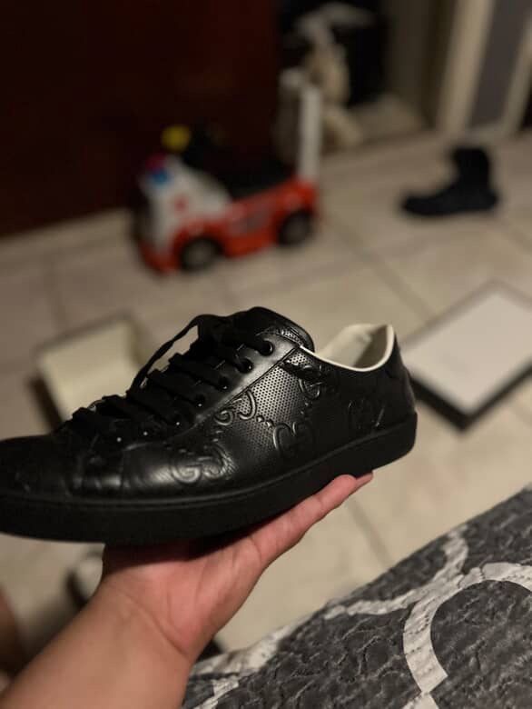 All Black Gucci Shoes