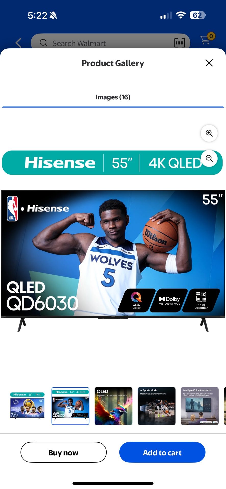 Hisense 55" 4K UHD Smart Google TV