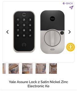 New in Box!! Yale Assure Lock 2 Smart Keypad Deadbolt with Wi-Fi, Satin Nickel Auto-lock with DoorSense, Wi-Fi Included, Backup Key Included $120 O.B.