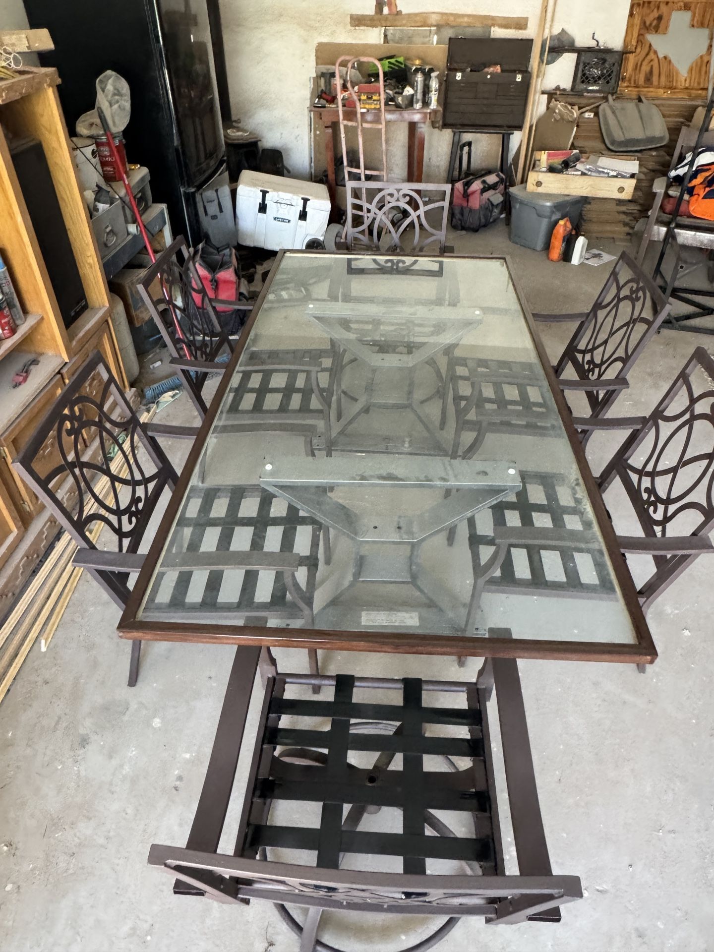 Outdoor Patio Glass Dining Table