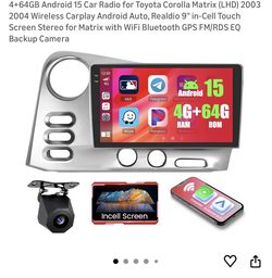 CarPlay Radio For 2003-2004 Toyota Corolla Matrix (LHD)