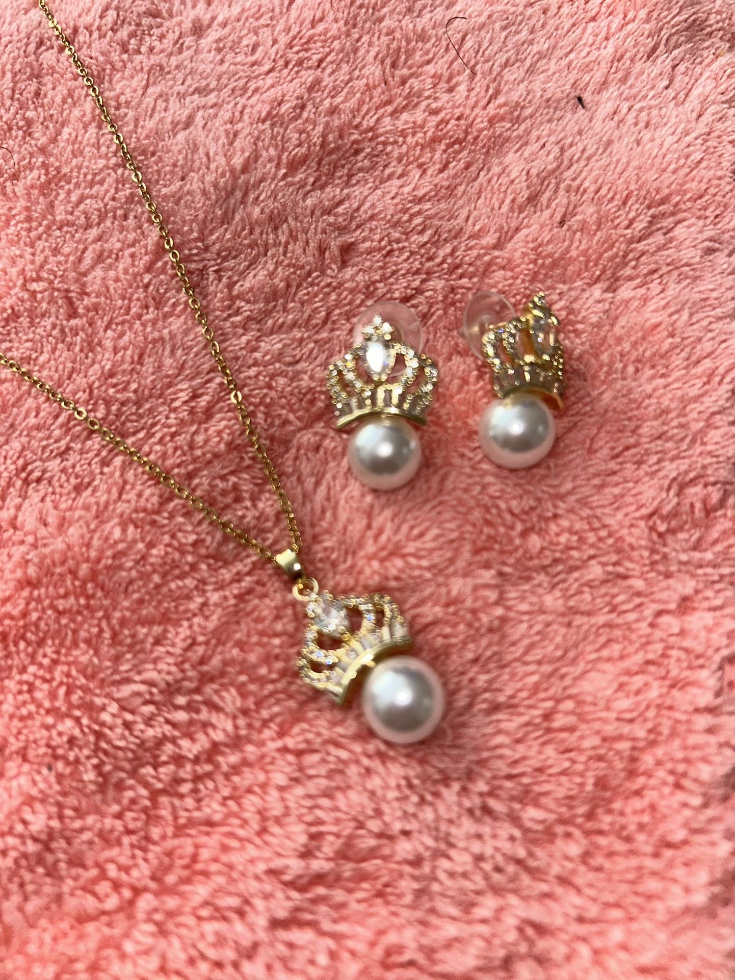 Stainless Steel Necklace And Earrings Set