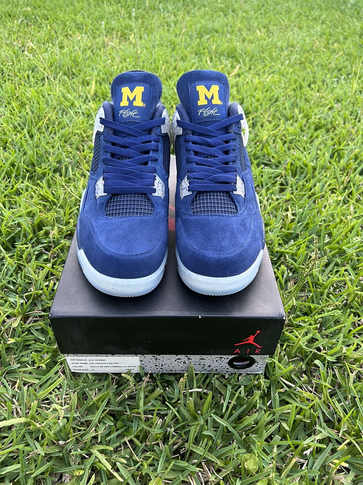 Air Jordan Retro 4 "Michigan" PE size 14