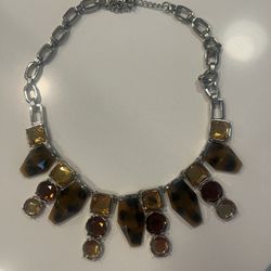 Leopard Glass Necklace 