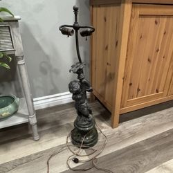 Antique Style Cherub Floor Lamp – Marble Base – Project / Decor