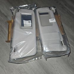 Left & Right Sides Gray Sun Visor Assembly fit for 2009 2010 2011 2012 2013 2014 2015 2016 for Toyota venza with Sunroof.