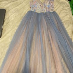 Windsor Pink And Blue Prom Dress