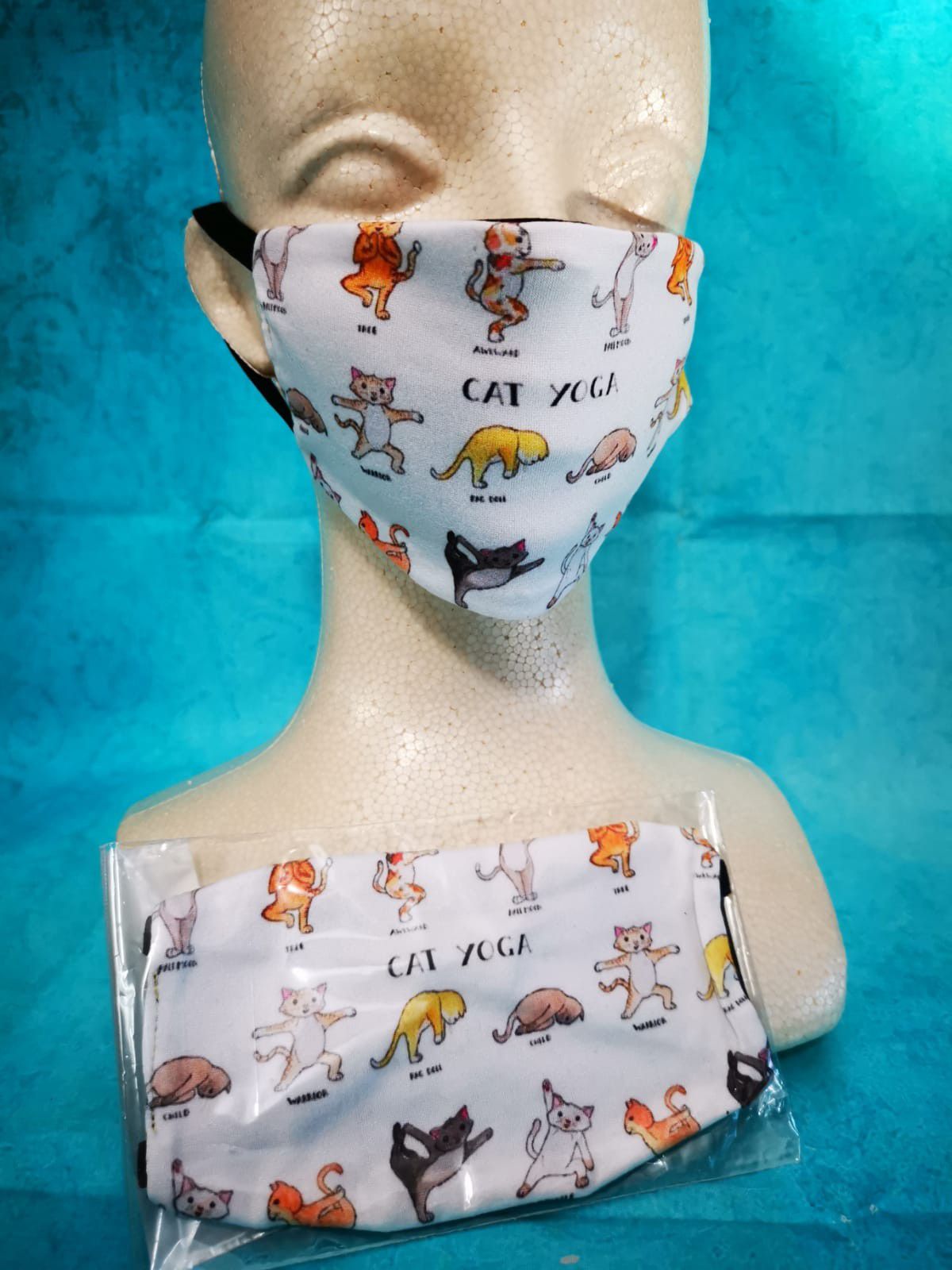 Kids Face mask (Cat Yoga): Hand made mask, reversible, reusable, washer and dryer safe. #girls clothes #halloween