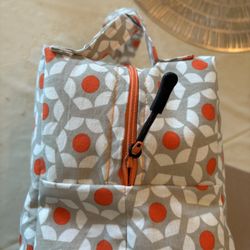 Lunch Bag , Cosmetic Bag - Fully Lined - 8 1/2” X 7”