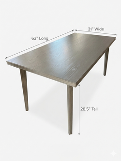 63” Modern Gray Dining Table for 4-6 People – Brand New in Box