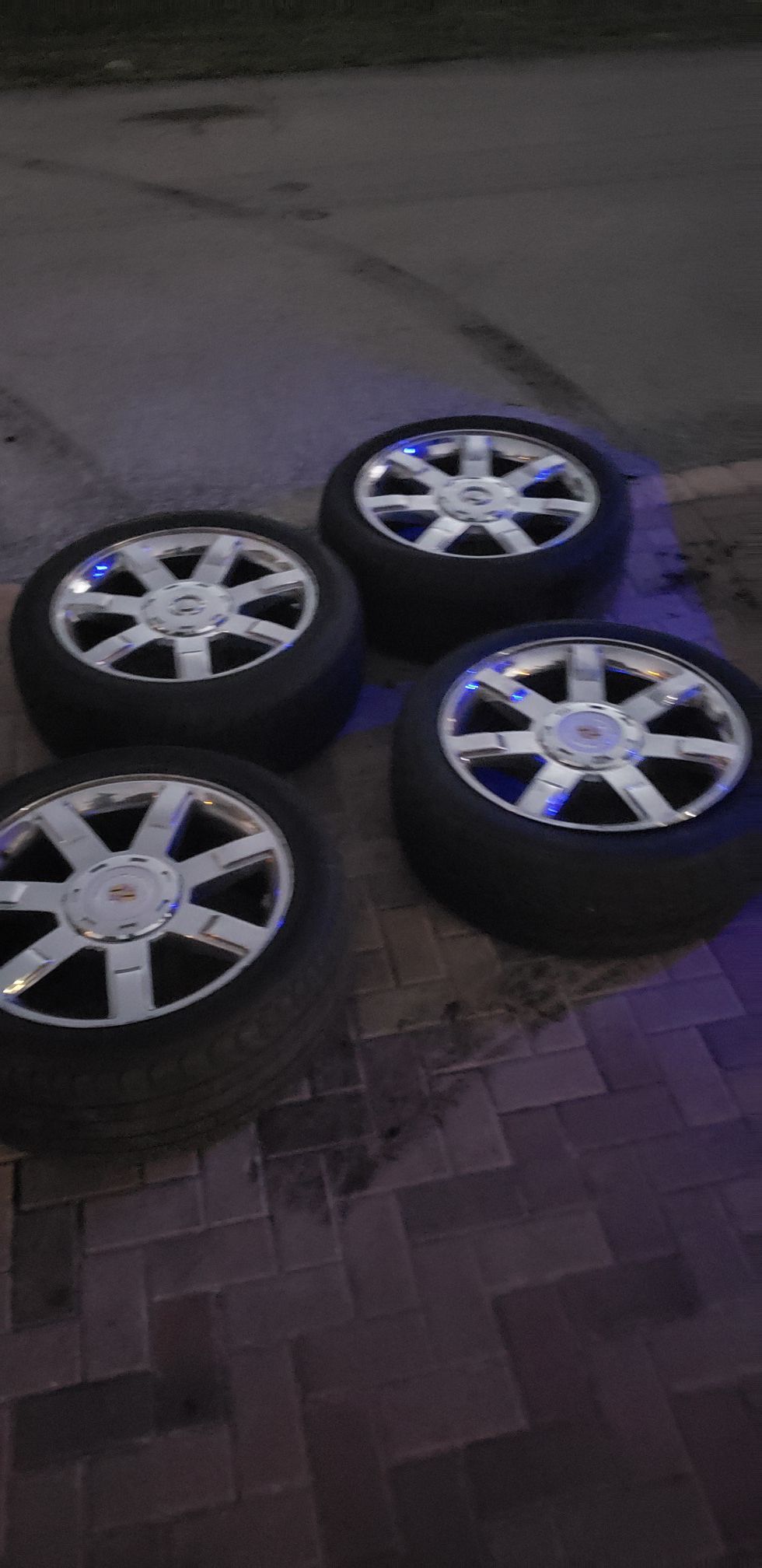 22" Chrome 6 lug rims and Bridgestone tires