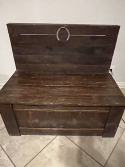 Rustic Bench With Storage