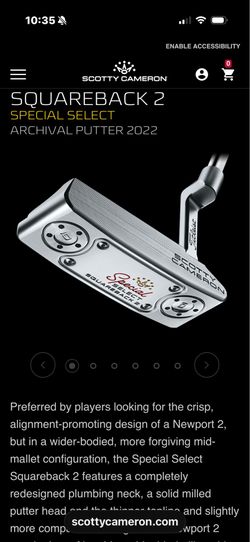 Scotty Cameron Special Select Squareback 2 Putter 34” RH Titleist