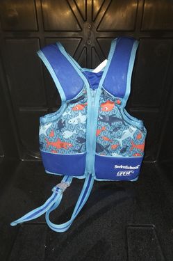 Swim School Training Swim Vest Level 2 - Blue and Red Sharks