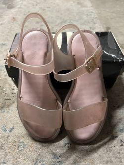 Mini Melissa Sandals Girl Size 2 Pink/glitter