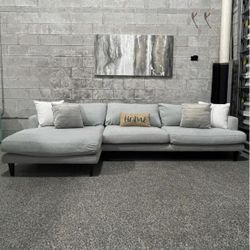 Light Gray Plush Sectional 