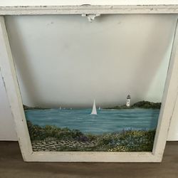 Coastal Lighthouse Painting By Jill Semar 