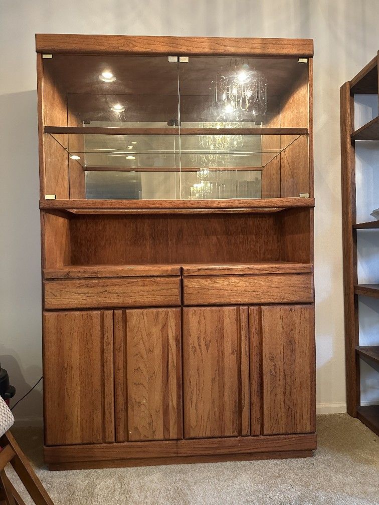 Oak China Hutch