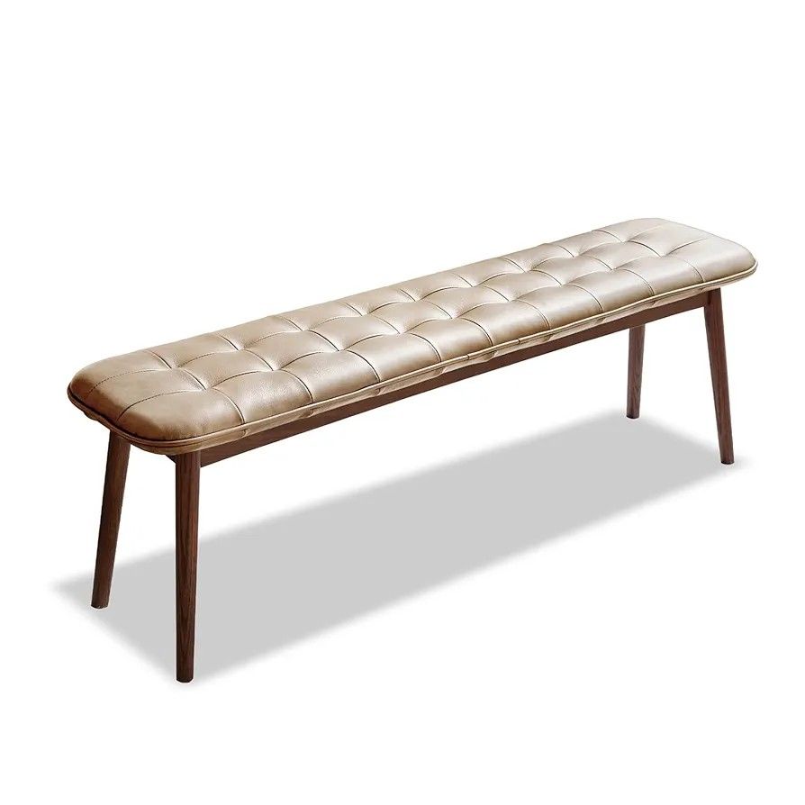Entryway Bench, Oak Wood, Khaki, 51"L x 11"W x 17"H