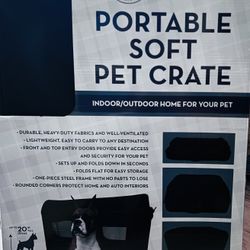 BRAND NEW -PORTABLE SOFT PET CRATE ! 