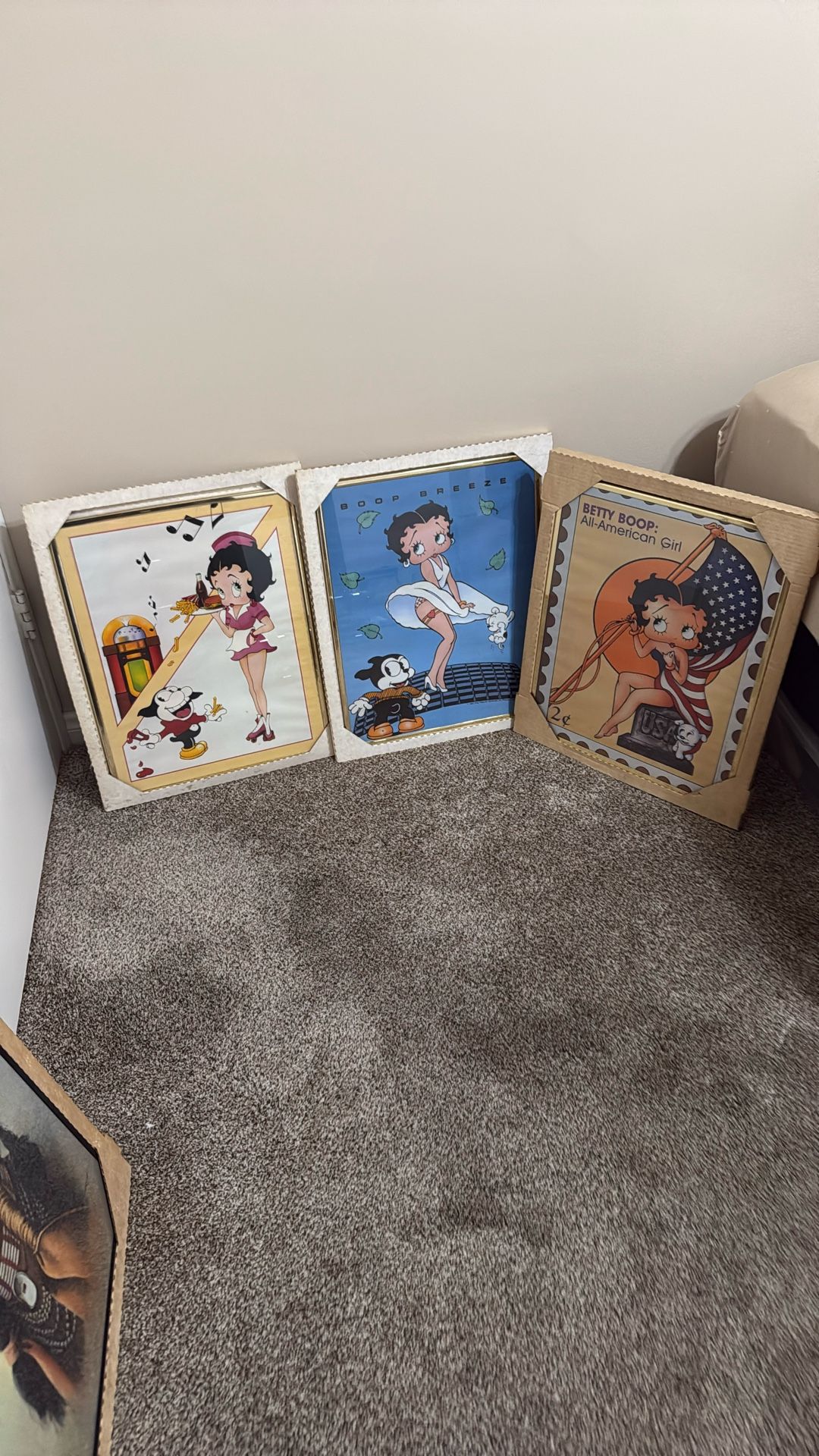 Vintage Framed Betty Boop Posters