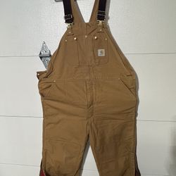 Carhartt, Bib Overall, Brown, 44 X 30